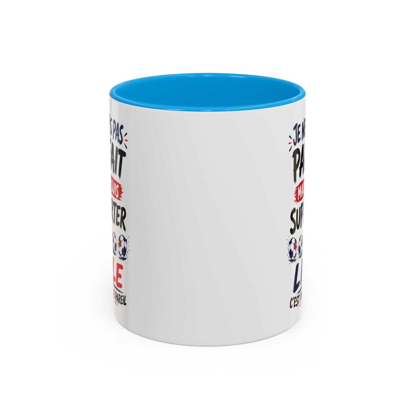 Tasse Je Ne Suis Pas Parfait Mais Je Suis Supporter de Lille – Mug Humour Football – Cadeau Homme Femme 325ml