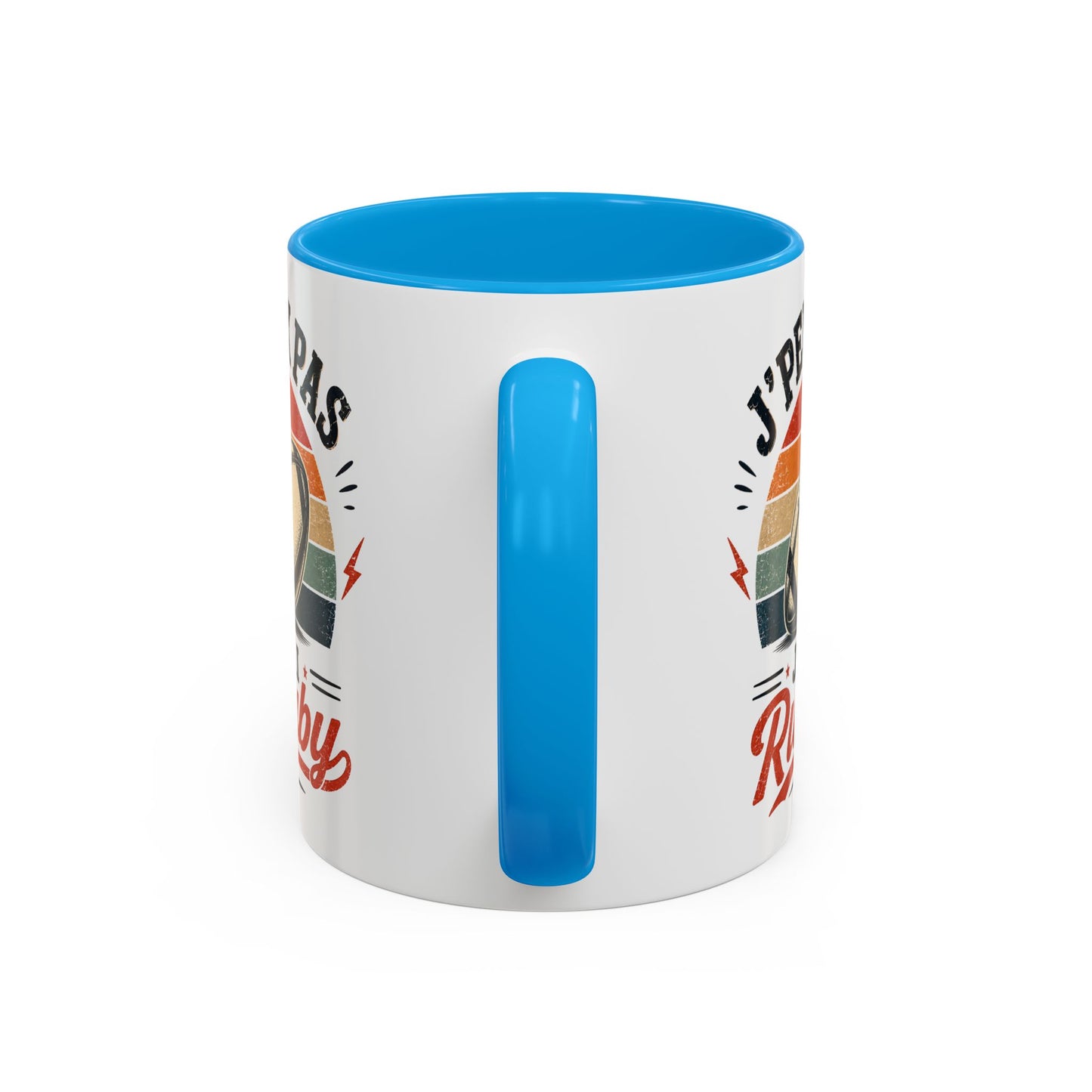 Tasse J’Peux Pas J’Ai Rugby – Mug Rugby Vintage Humoristique – Cadeau Rugbyman Homme Femme 325ml