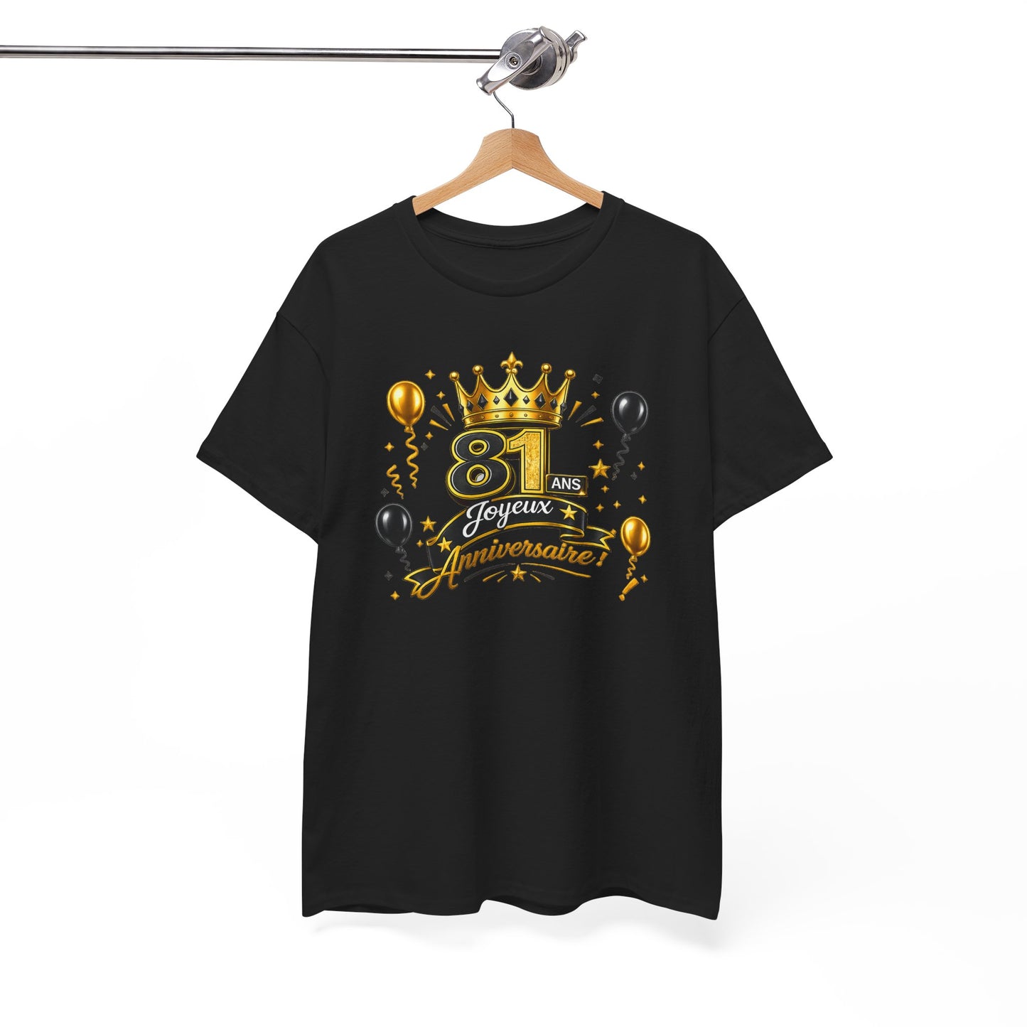 Tee Shirt Anniversaire 81 Ans Homme et Femme – Joyeux Anniversaire – Cadeau 81 Ans