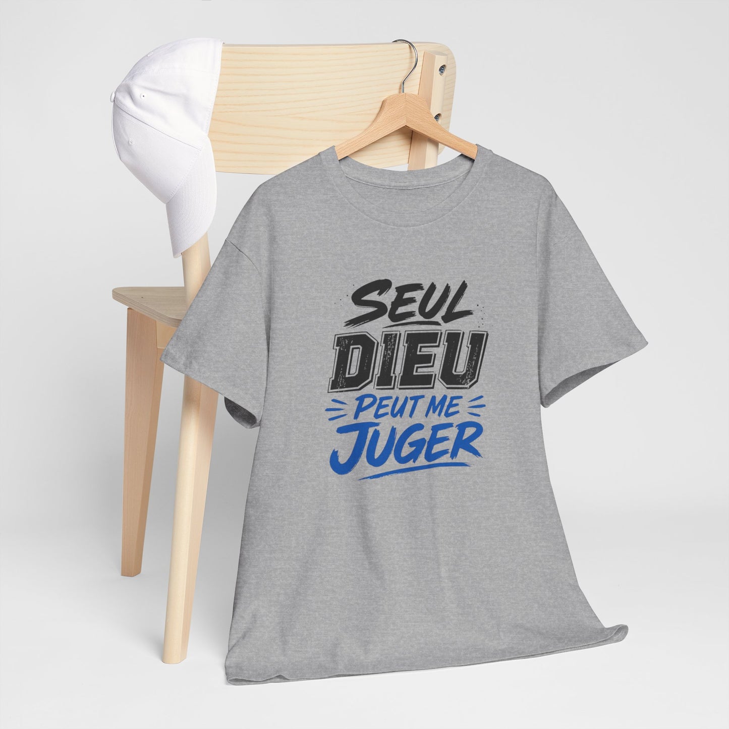 T-Shirt Seul Dieu Peut Me Juger – Tee Shirt Citation Motivation Humour – Cadeau Homme Femme