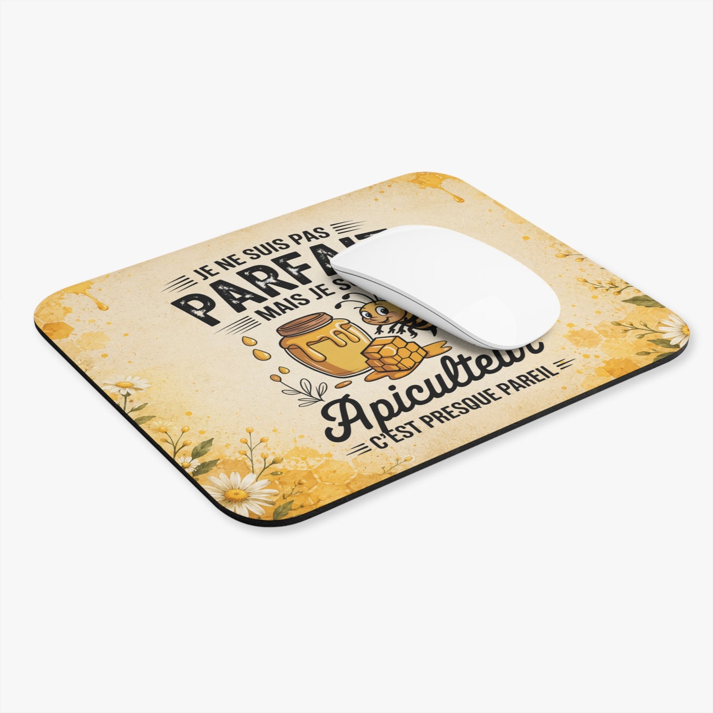 Tapis de Souris 22x18cm Je Ne Suis Pas Parfait Mais Je Suis Apiculteur – Abeille et Miel – Humour Apiculture – Cadeau Apiculteur