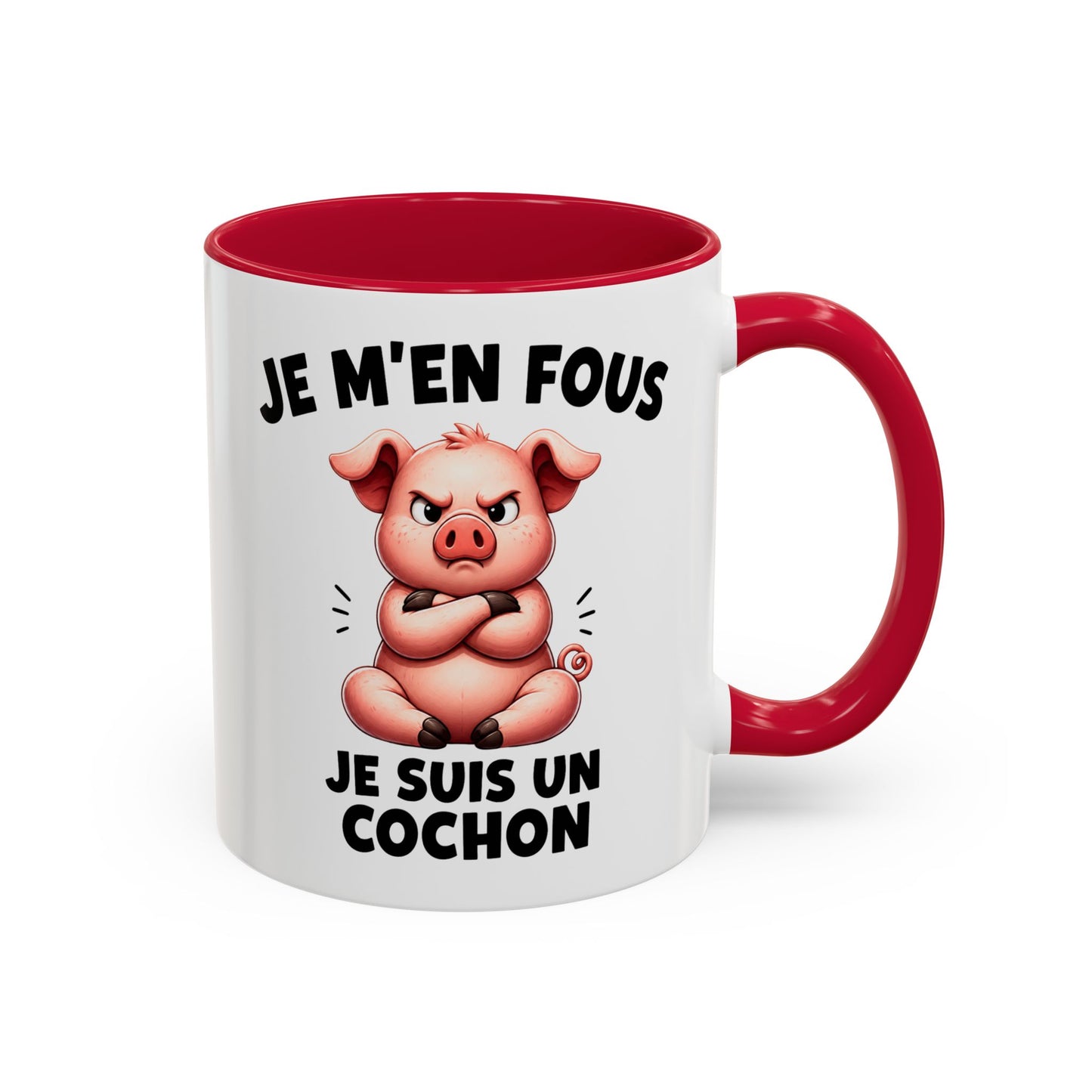 Tasse Je M’En Fous Je Suis un Cochon – Mug Cochon Humoristique – Cadeau Femme Homme Amoureux des Animaux 325ml
