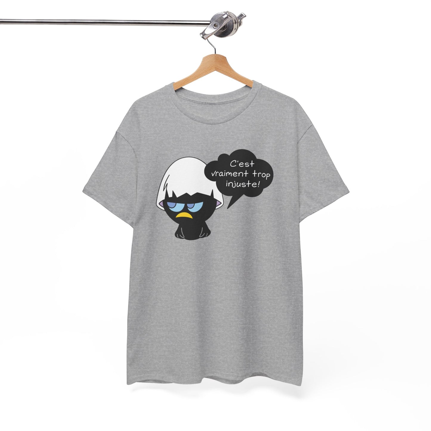 Tee-Shirt Humour  Calimero Râleur Homme Femme – C'est Vraiment Trop Injuste – Cadeau Drôle Personne Boudeuse Mécontente