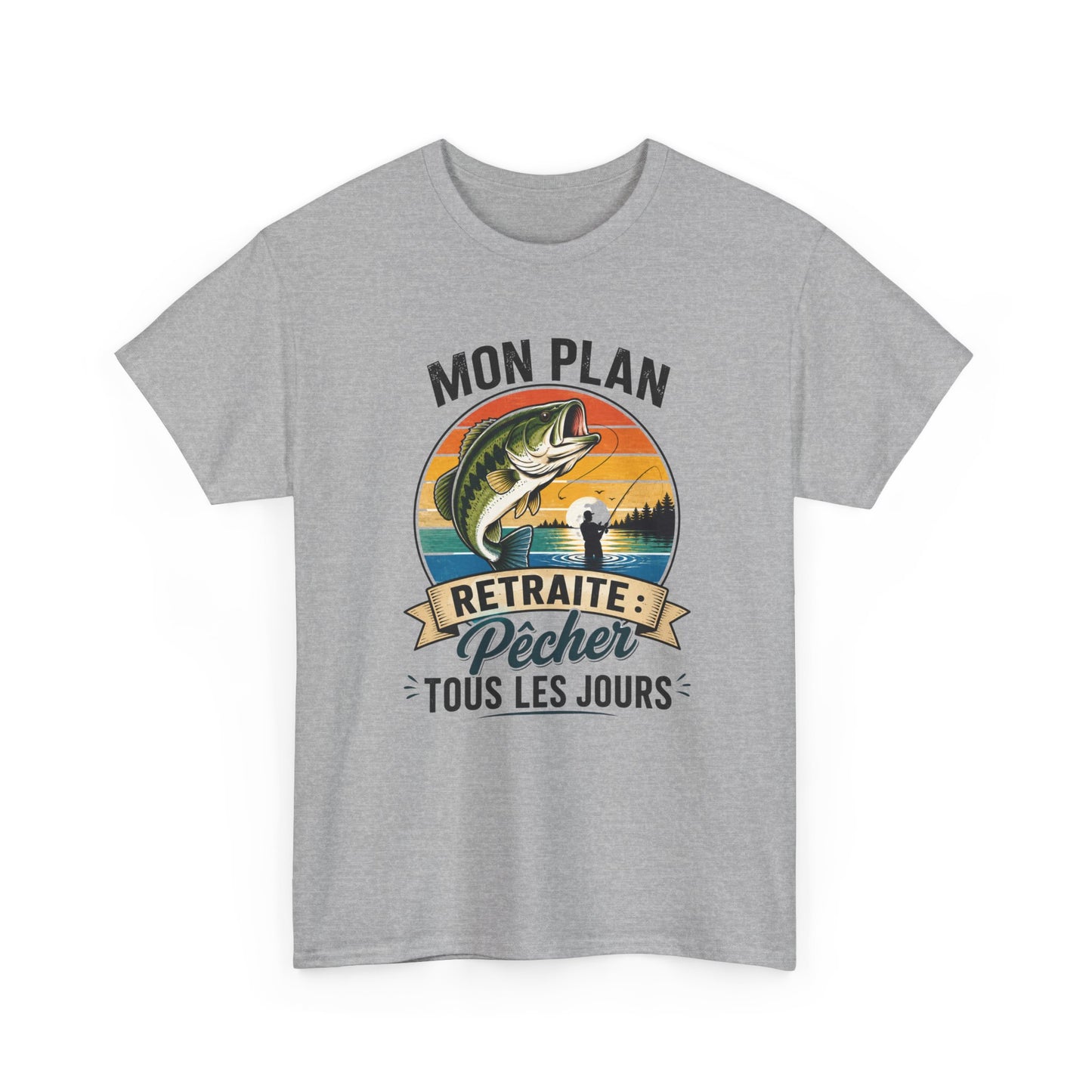 T-Shirt Retraite Homme Pêche – Cadeau Retraité Pêcheur – Passion Pêche Poisson  – Idée Cadeau Départ en Retraite