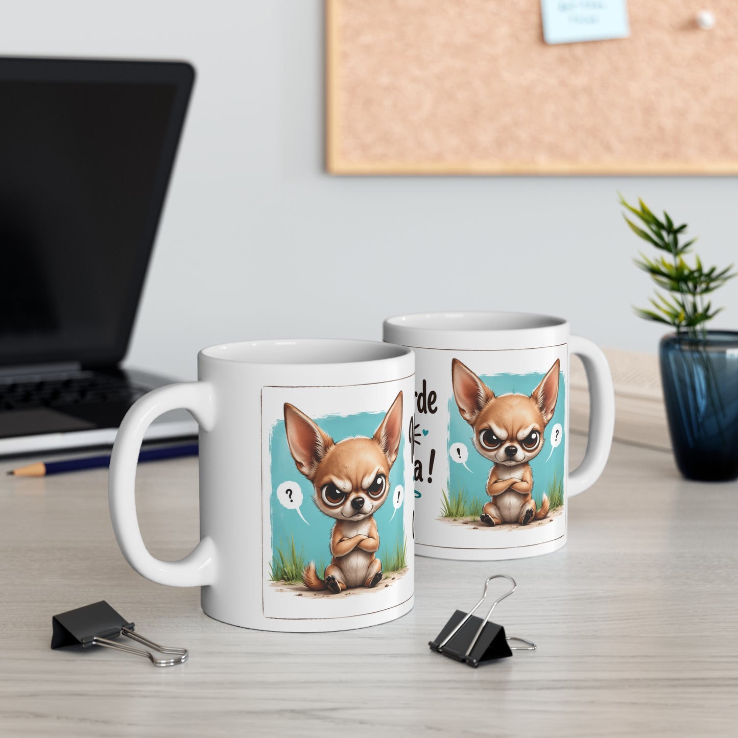 Tasse Me Regarde Pas Comme Ça – Mug Chihuahua Drôle et Mignon – Cadeau Humour Chien Homme Femme 325ml