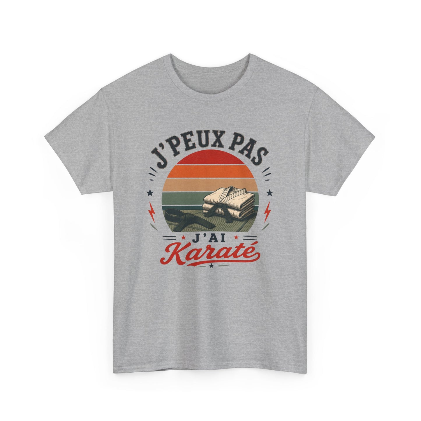 T-Shirt J’Peux Pas J’Ai Karaté – Tee Shirt Karatéka Vintage – Cadeau Arts Martiaux Dojo Ceinture Noire Homme Femme