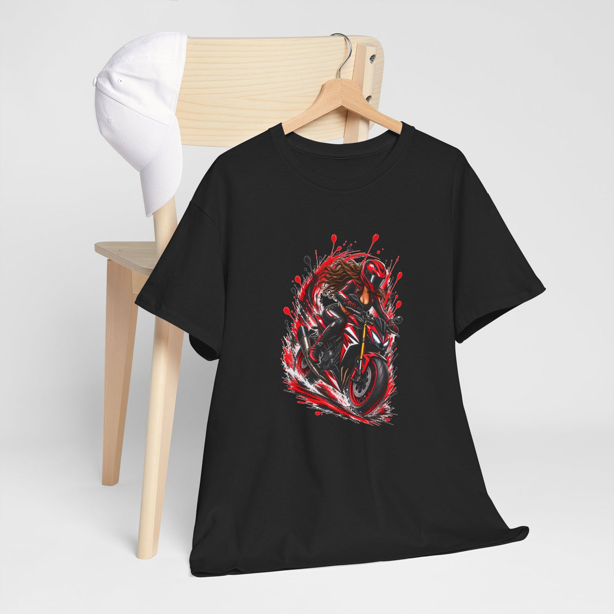 Tee Shirt Moto Femme – Motarde Passionnée de Vitesse – T-Shirt Moto Sportive Cadeau Original Femme