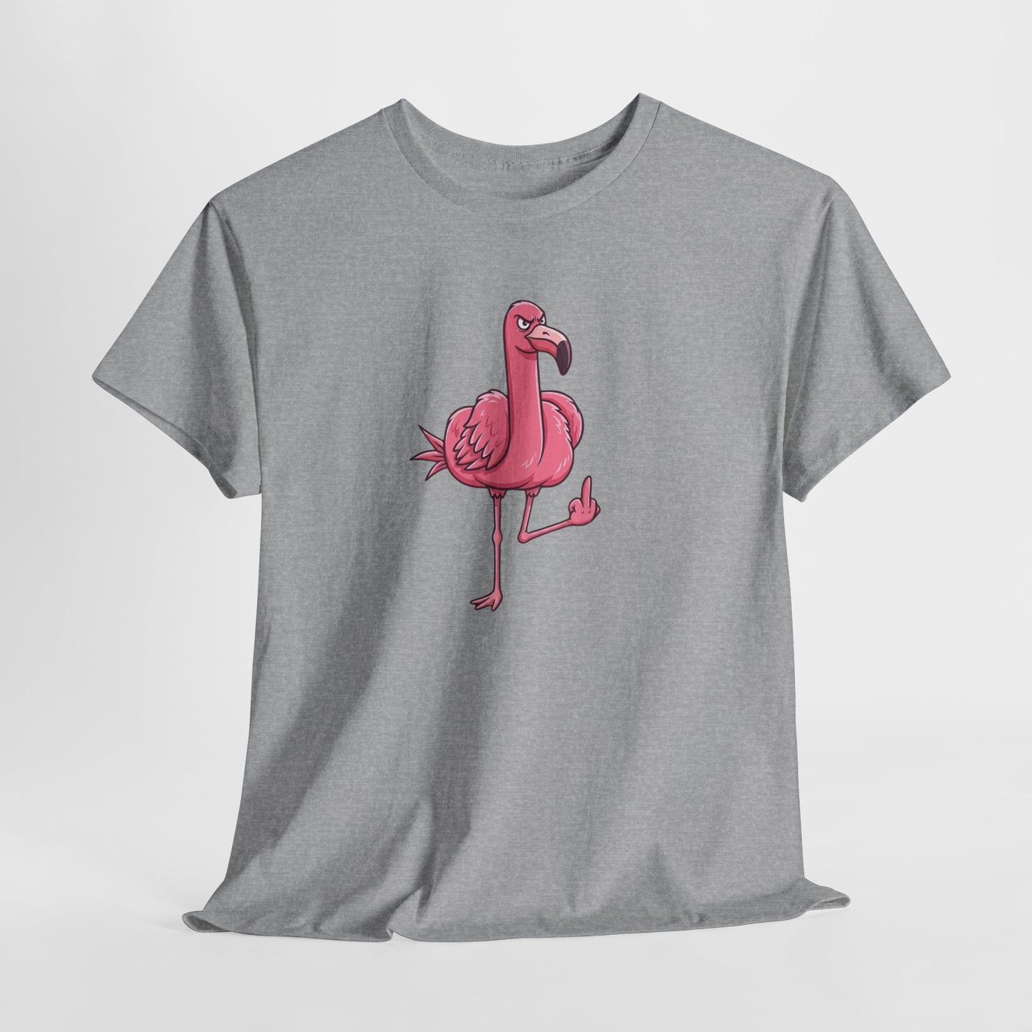 T-Shirt Flamant Rose Rebelle – Design Humour Insolent – Tee-Shirt Fun et Provocateur