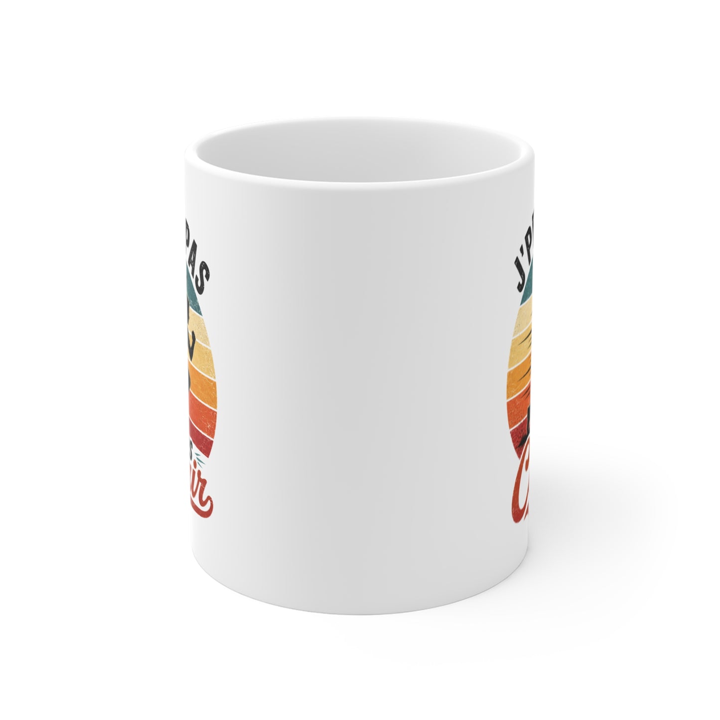 Tasse J’Peux Pas J’Vais Courir – Mug Homme Running Vintage Sport Jogging Marathon Cadeau Coureur 325ml