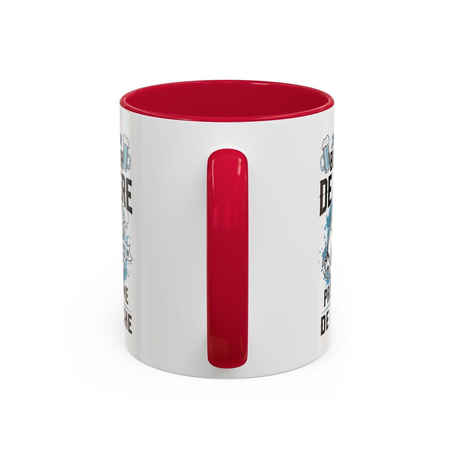 Mug Pêcheur Bière – Tasse Humoristique Poisson – Idée Cadeau Homme Passionné de Pêche – 325 ml Noir Bleu Rouge