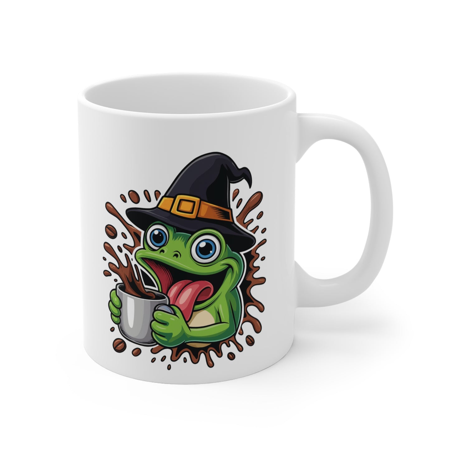Mug Grenouille Sorcière Halloween 325ml – Tasse Céramique Drôle avec Café – Cadeau Original Fête d’Halloween