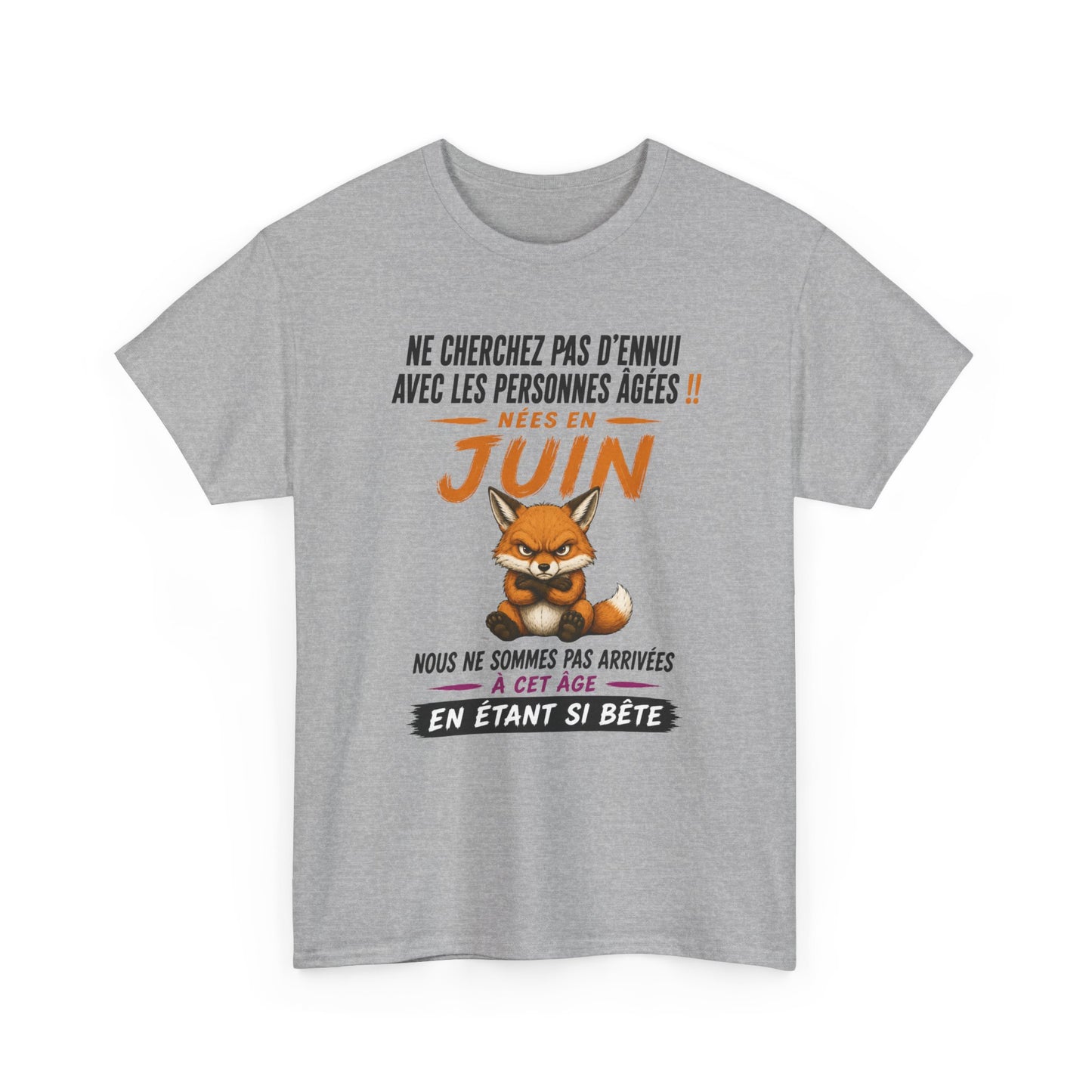 Tee-Shirt Retraité Juin Humour – Cadeau Anniversaire Senior Homme Femme – Renard Drôle Retraite