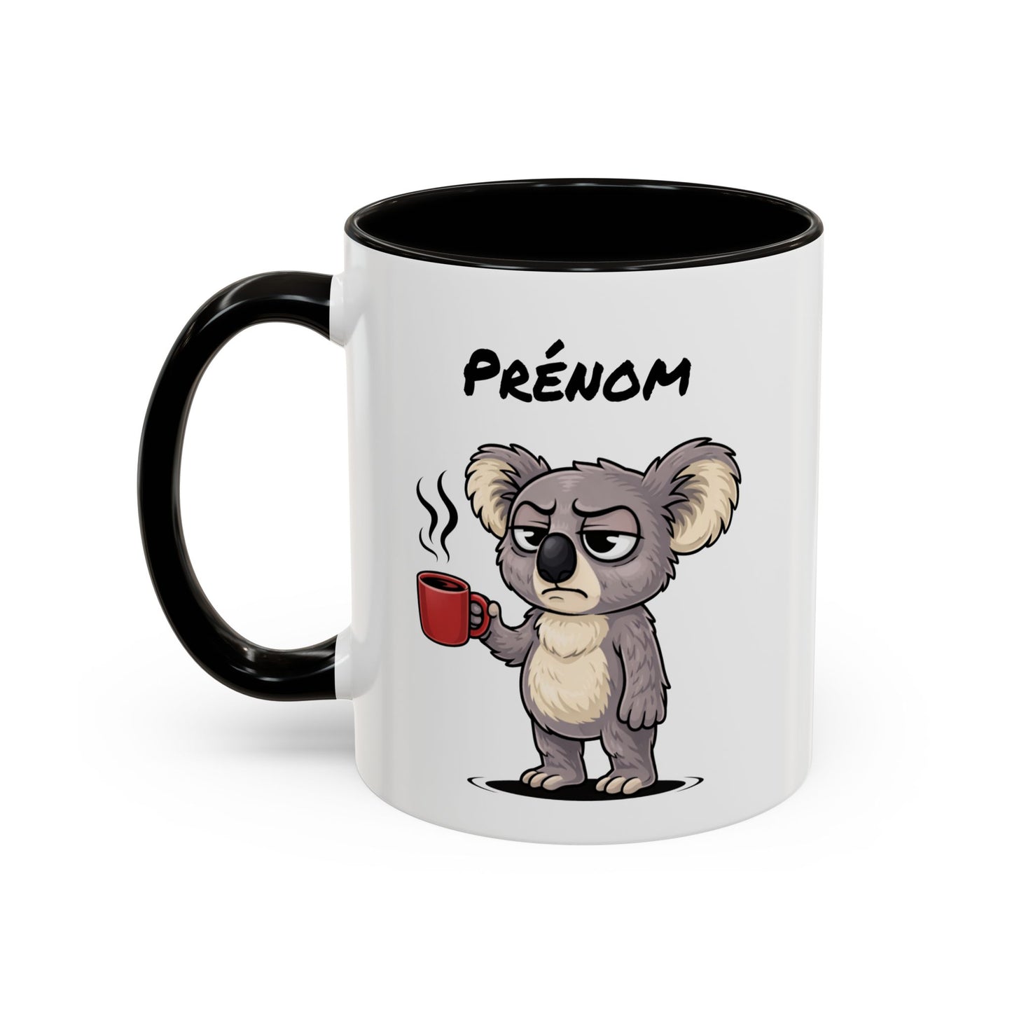 Mug Koala Fatigué Personnalisable 325ml – Tasse Café Humour Animal Mignon Drôle Réveil Difficile Travail Bureau