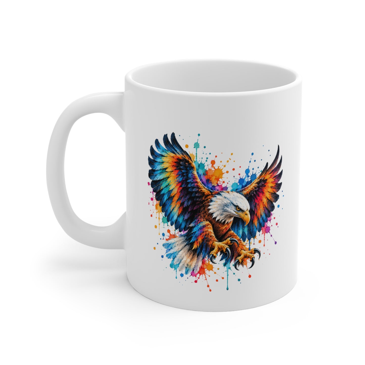 Mug Aigle Coloré – Tasse Aigle Majestueux en Vol Style Aquarelle – Cadeau Original Amoureux des Aigles et Animaux Sauvages
