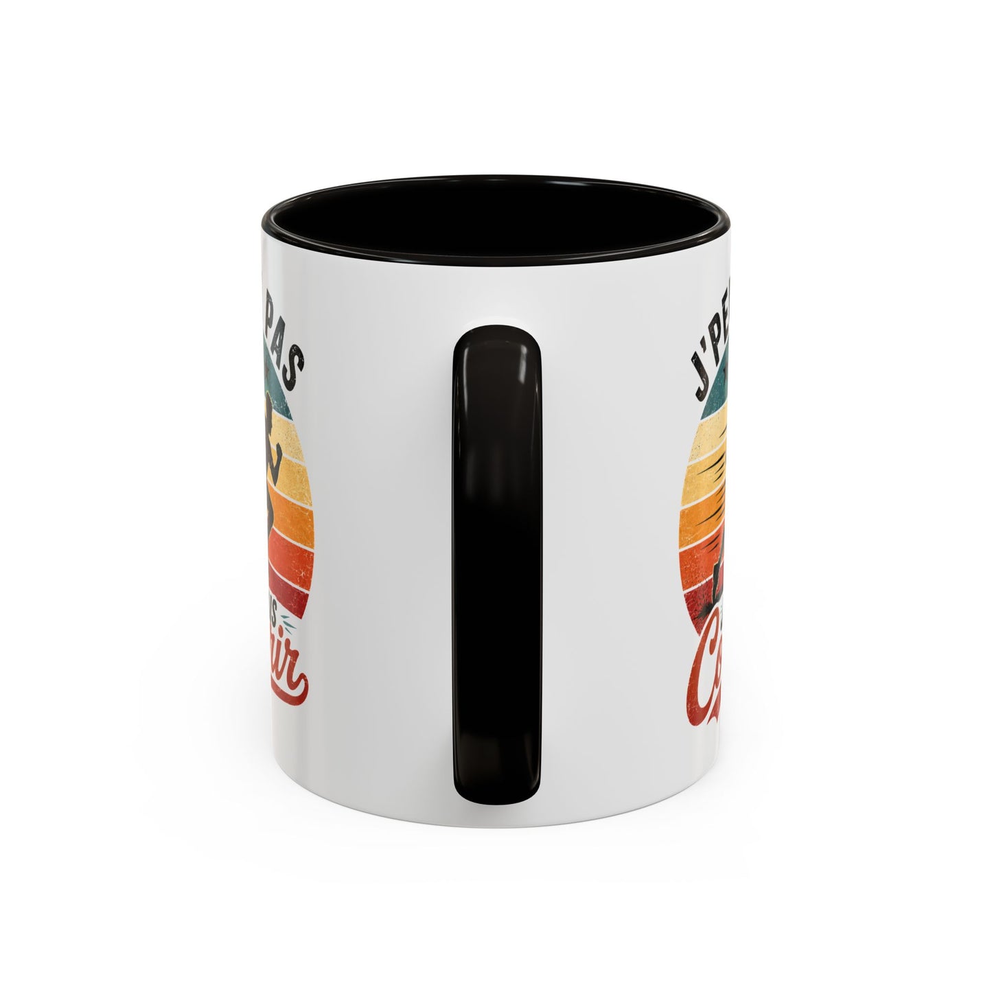 Tasse Homme J’Peux Pas J’Vais Courir – Mug Running Vintage Humoristique – Cadeau Coureur Sport Jogging 325ml