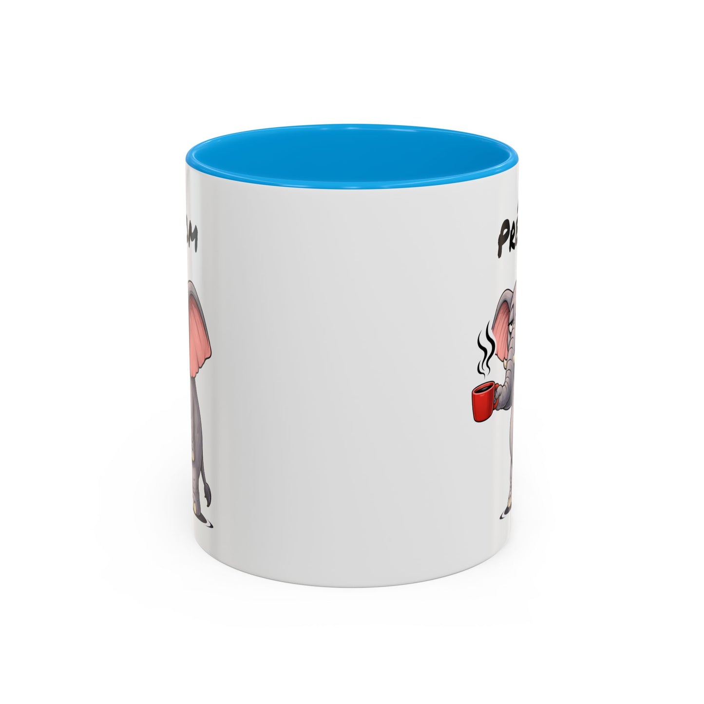 Tasse Éléphant avec Café – Mug Animal Mignon Humoristique – Illustration Éléphant Fatigue 325ml