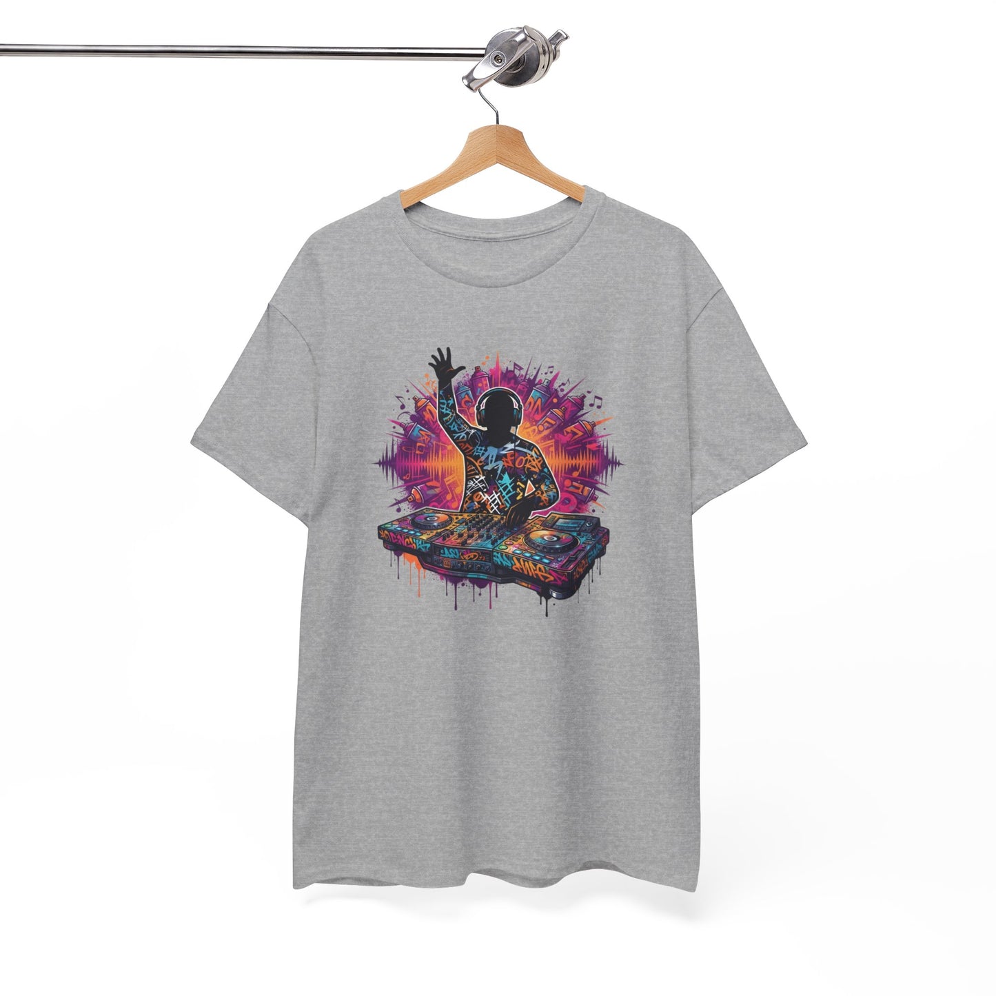 Tee-Shirt DJ Homme et Femme – Cadeau Disc Jockey Musique Électronique – Platine Mixage Casque Soirée Festival Idée Cadeau Originale