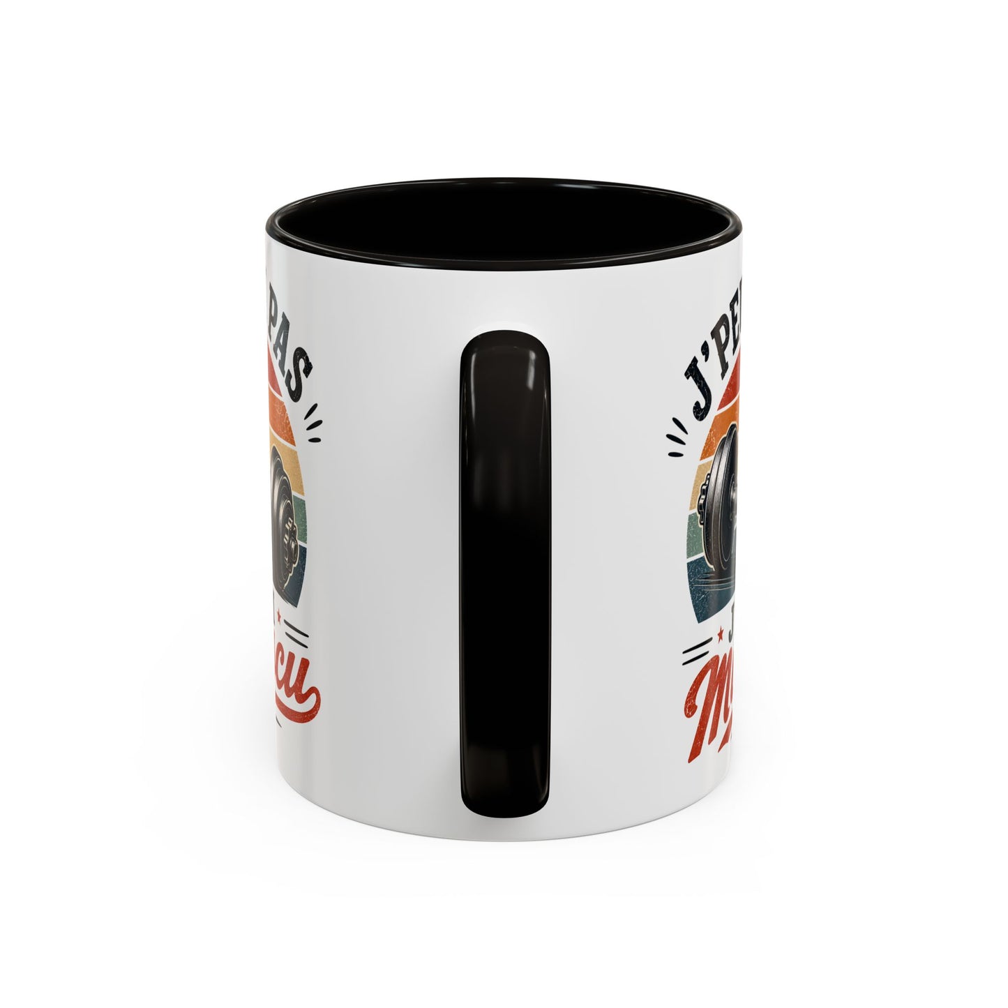 Tasse J’Peux Pas J’Ai Muscu – Mug Fitness Vintage Humoristique – Cadeau Musculation Homme Femme 325ml