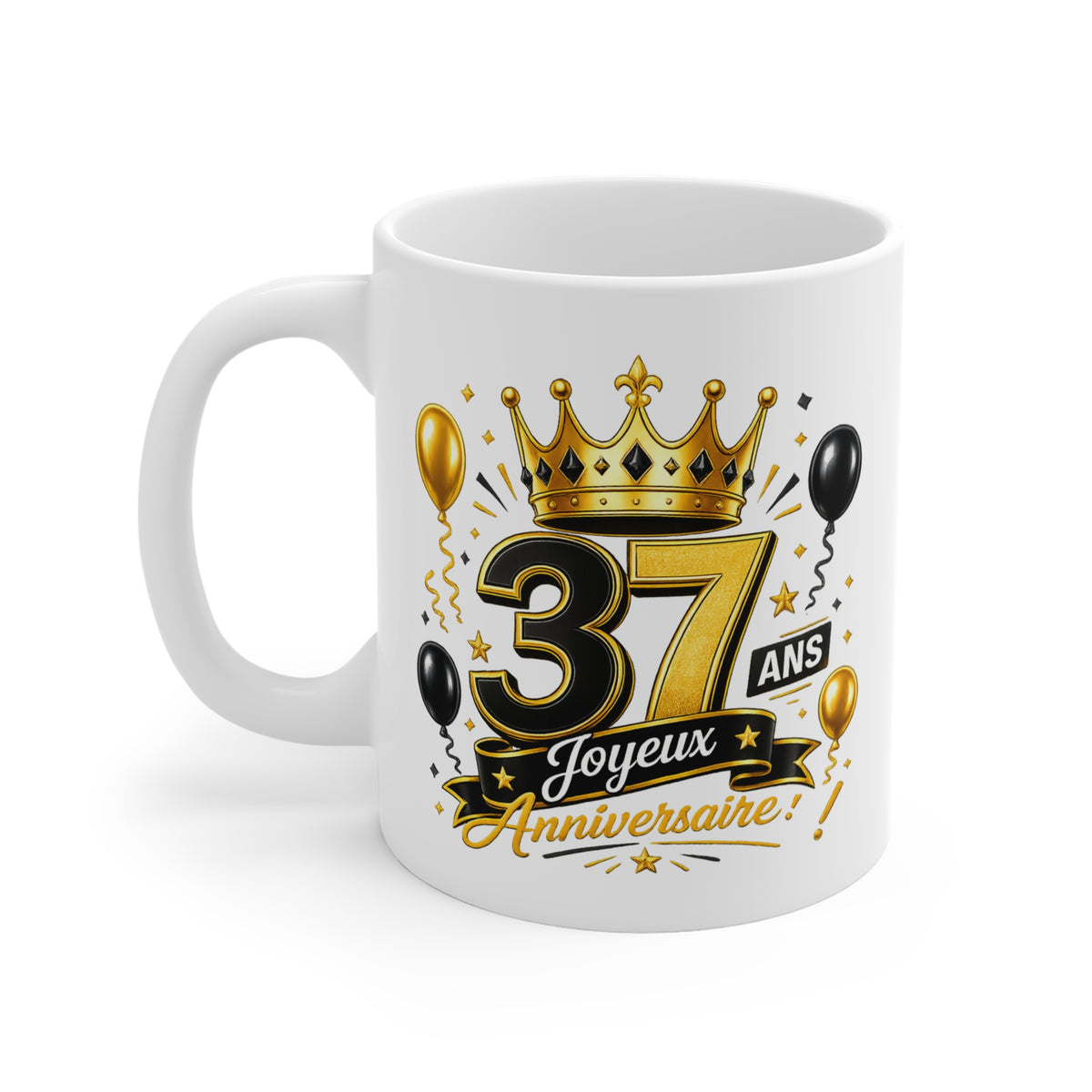 Mug Joyeux 37 Ans – Tasse Anniversaire 37 Ans – Cadeau Original pour Femme Homme – Idée Cadeau 37e Anniversaire