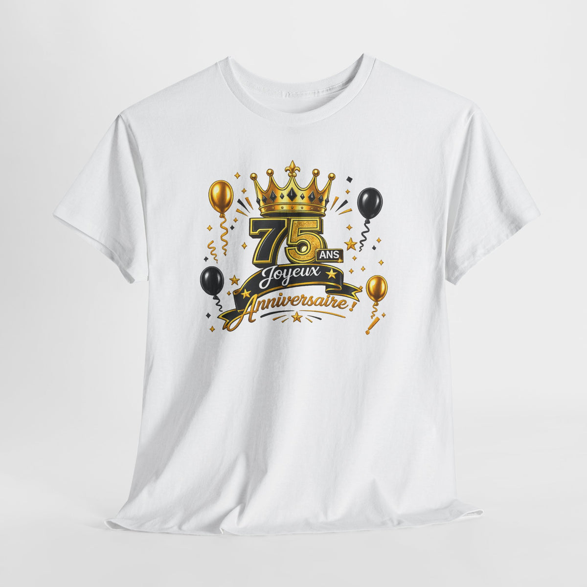 Tee Shirt Anniversaire 75 Ans Homme et Femme – Joyeux Anniversaire – Cadeau 75 Ans