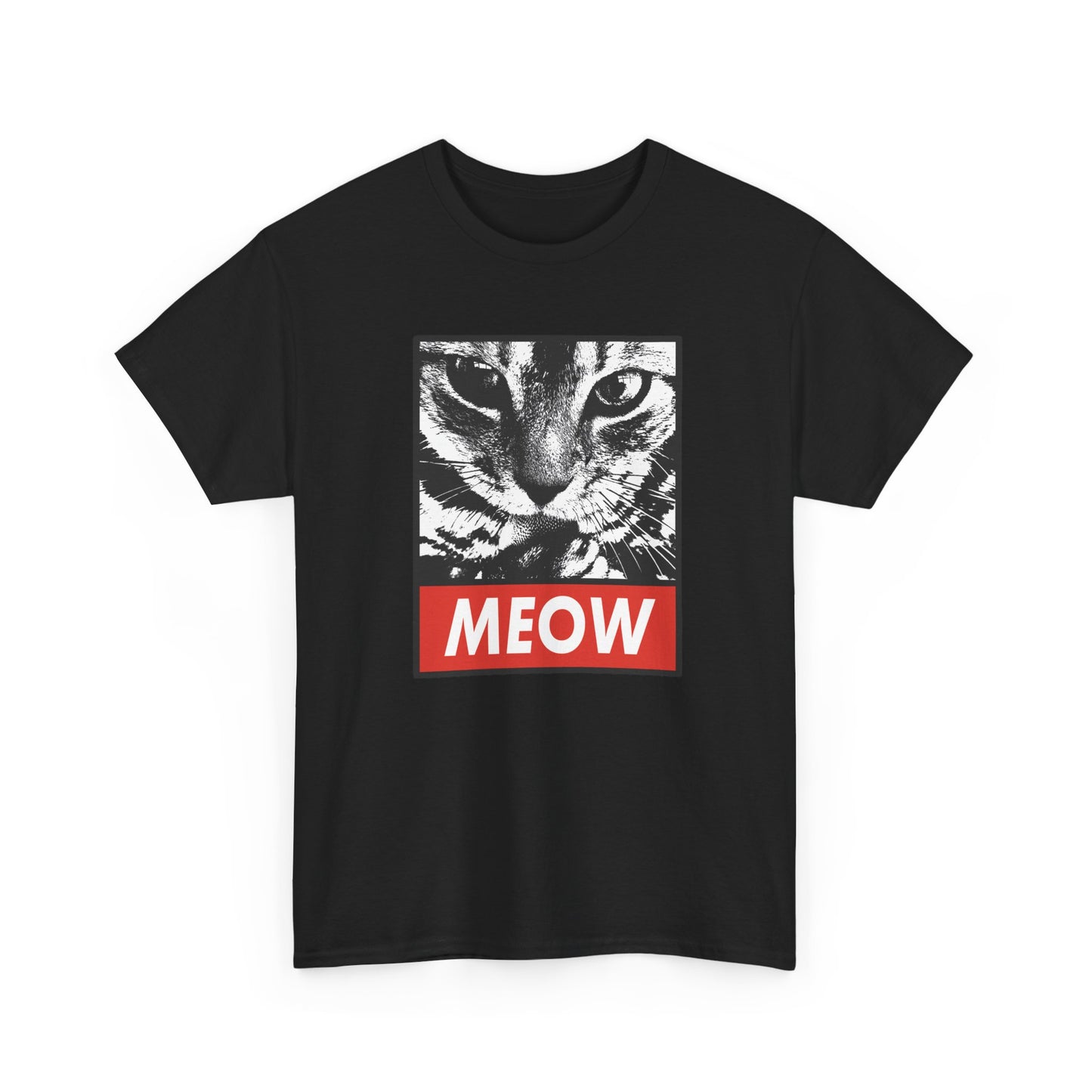 Tee Shirt Chat Homme Femme – Portrait de Félin Noir et Blanc – Idée Cadeau Amoureux des Chats Humour Style Graphique