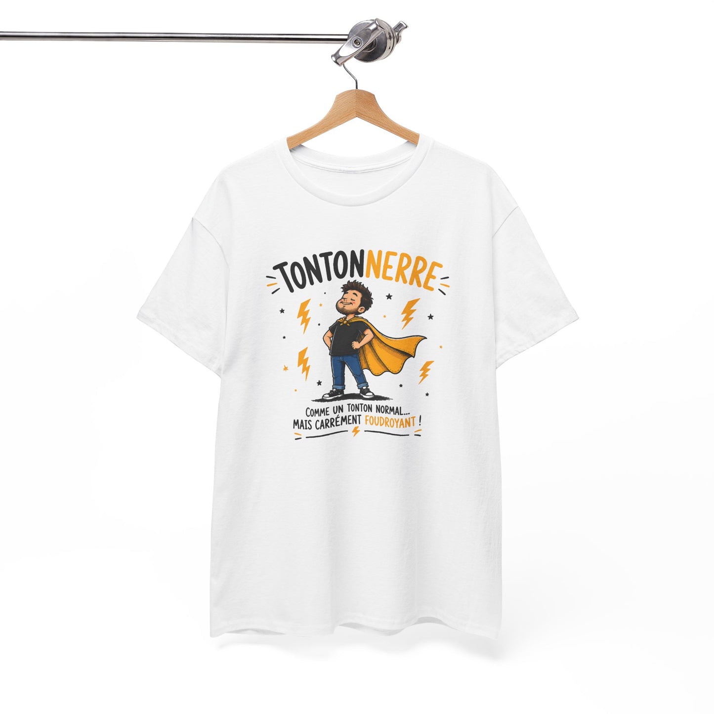 Tee Shirt Tonton Homme – Tontonnerre Comme un Tonton Normal Mais Carrément Foudroyant – T-Shirt Humour Cadeau Original