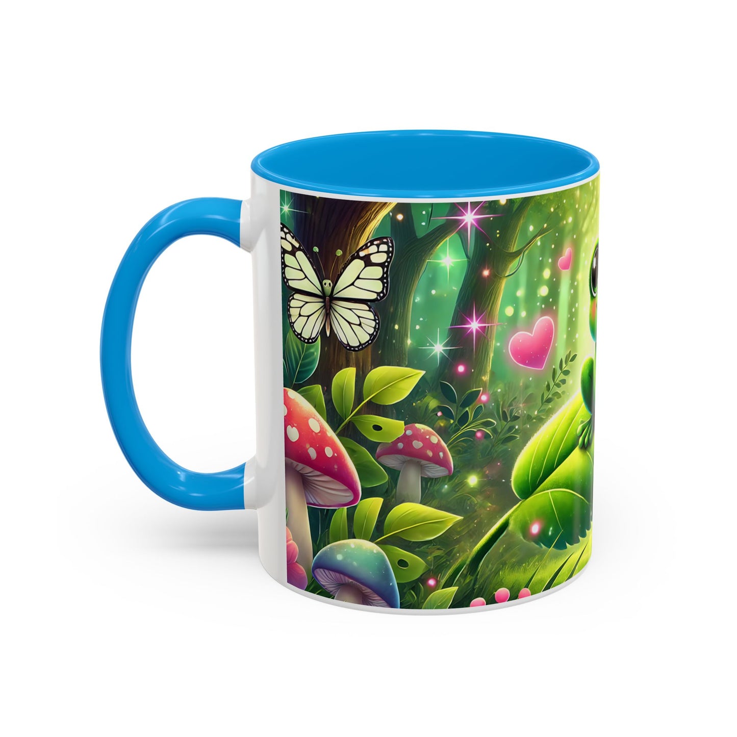 Mug Grenouille Kawaii – Tasse Féérique Forêt Magique et Champignons – Cadeau Cute Femme Enfant 325ml
