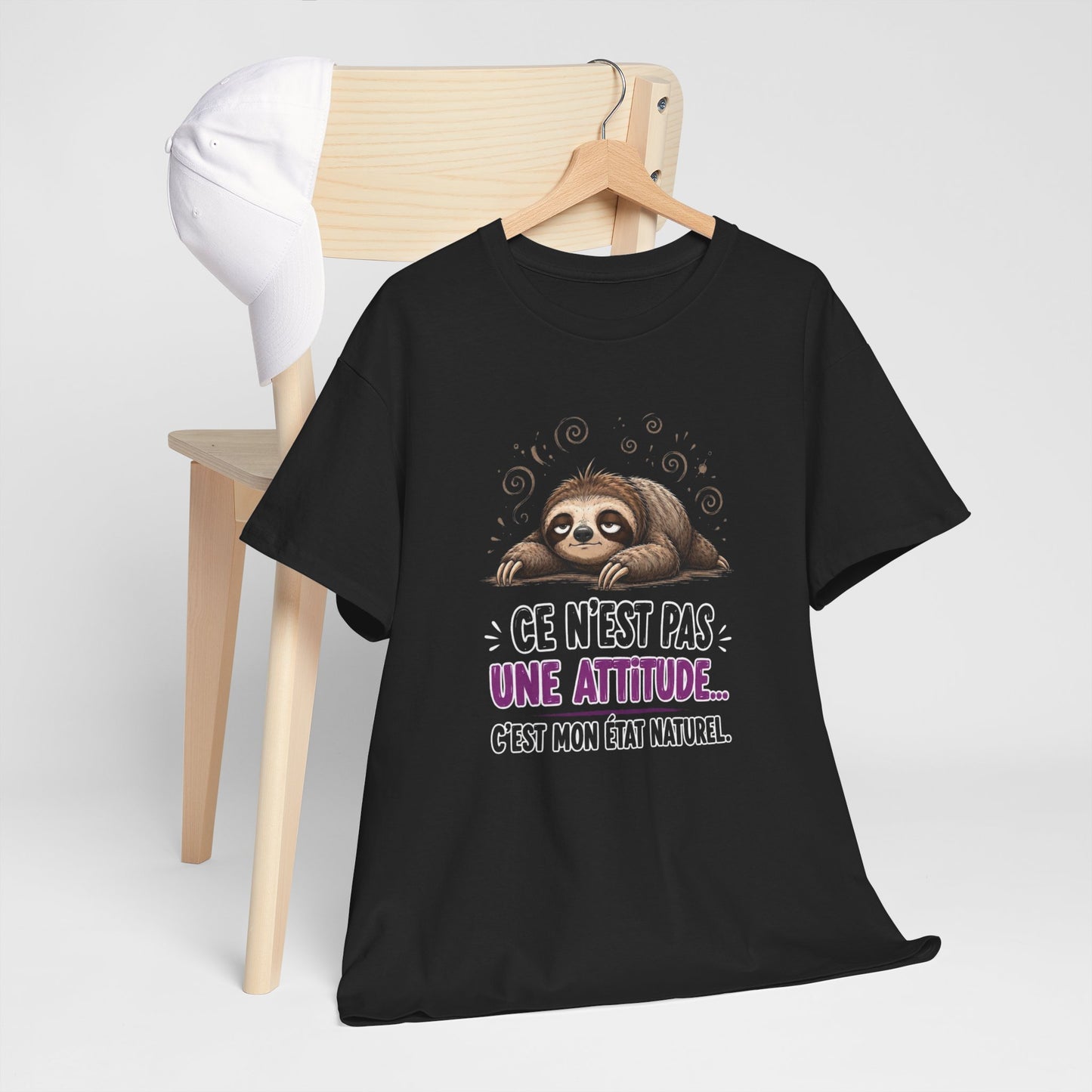 Tee-Shirt Humour Homme et Femme – Paresseux Drôle Fatigué Détente – Idée Cadeau Original Anniversaire