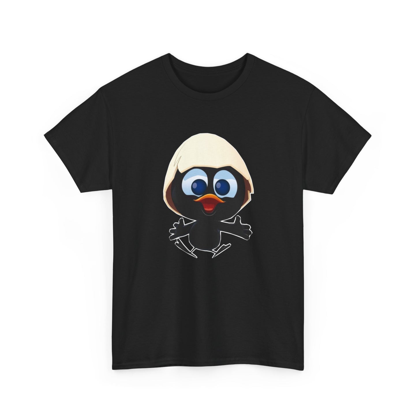 T-Shirt Calimero – Design Poussin Mignon avec Coquille – Tee-Shirt Cartoon Nostalgie Adulte