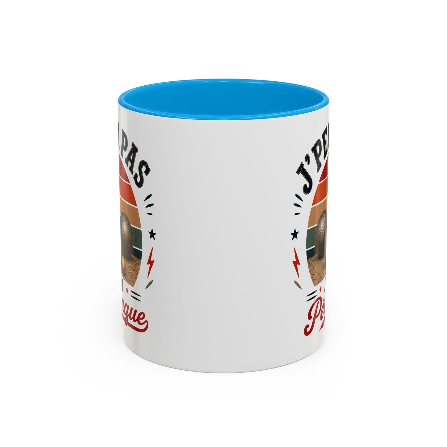 Tasse J’Peux Pas J’Ai Pétanque – Mug Humour Joueur de Boules Vintage – Cadeau Pétanque Homme Femme 325ml