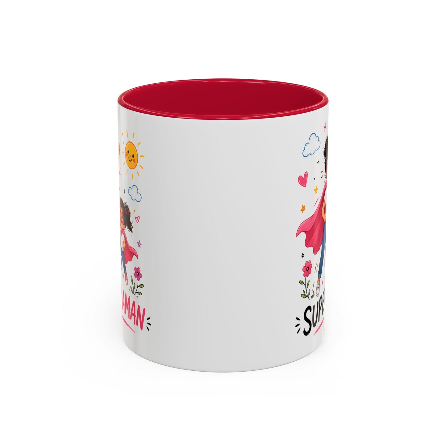 Tasse Super Maman Héroïne – Mug Mère Fille Super Héros Rose – Cadeau Fête Des Mères Femme 325ml