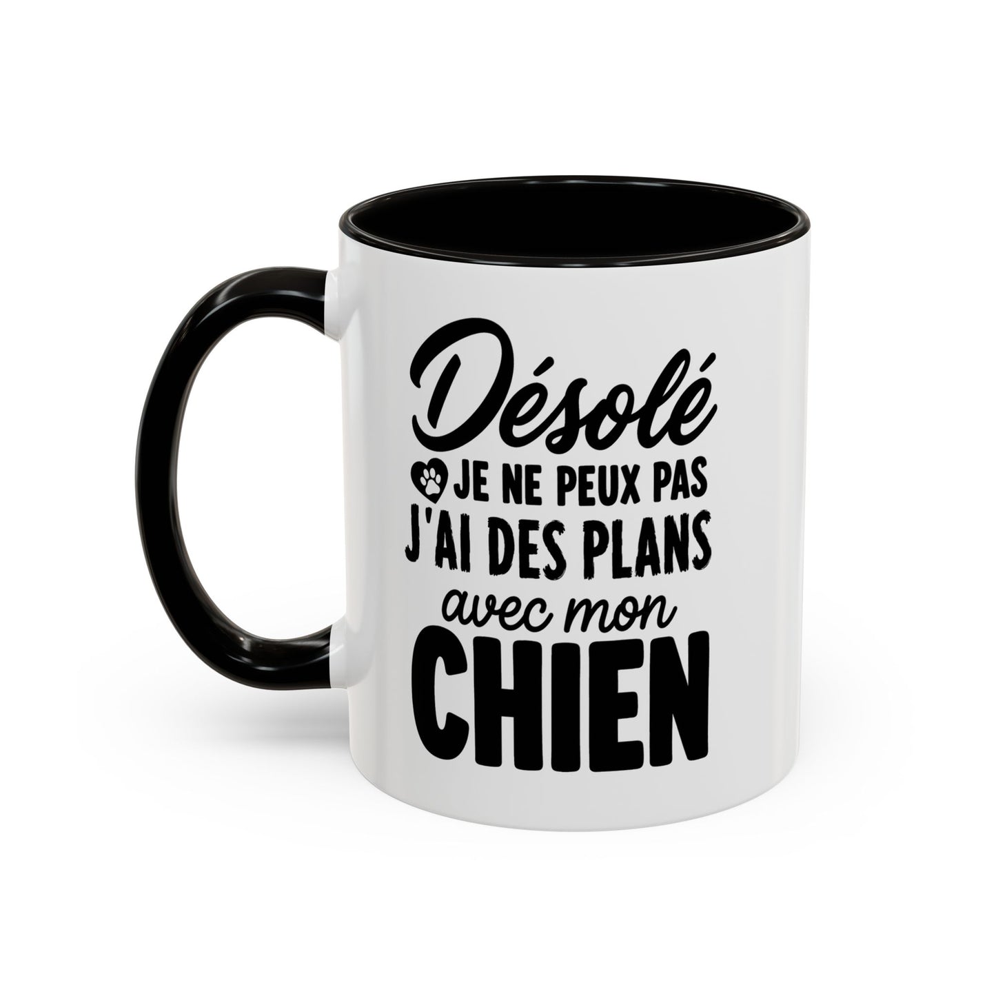Mug Chien Homme et Femme – Tasse Humour pour Maître et Maîtresse – Cadeau Amoureux des Chiens – Idée Cadeau Propriétaire de Chien et Passionné d’Animaux – 325 ml Noir Bleu Rouge