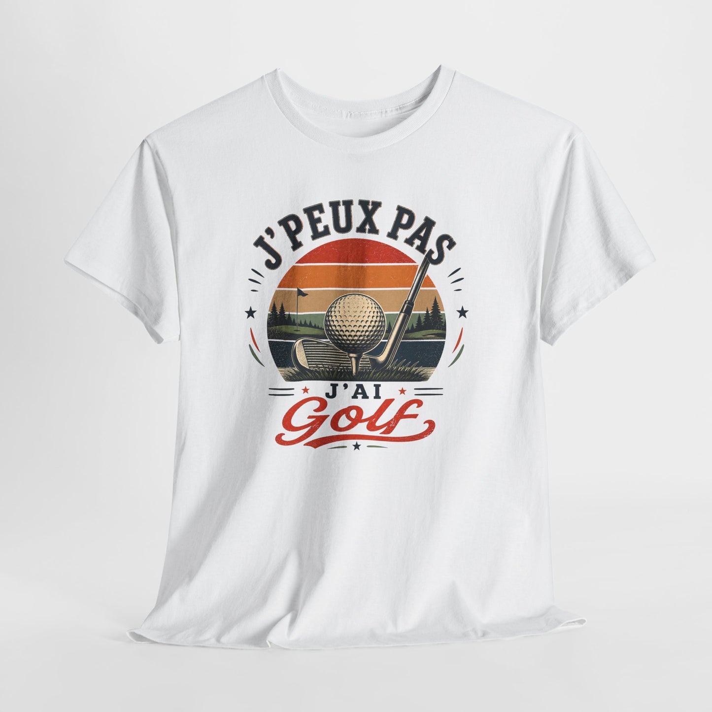 T-Shirt Golf Homme Femme – J’Peux Pas J’Ai Golf – Tee Shirt Golfeur Golfeuse Vintage Parcours Green Club Driver Cadeau Passion Golf Sport Extérieur