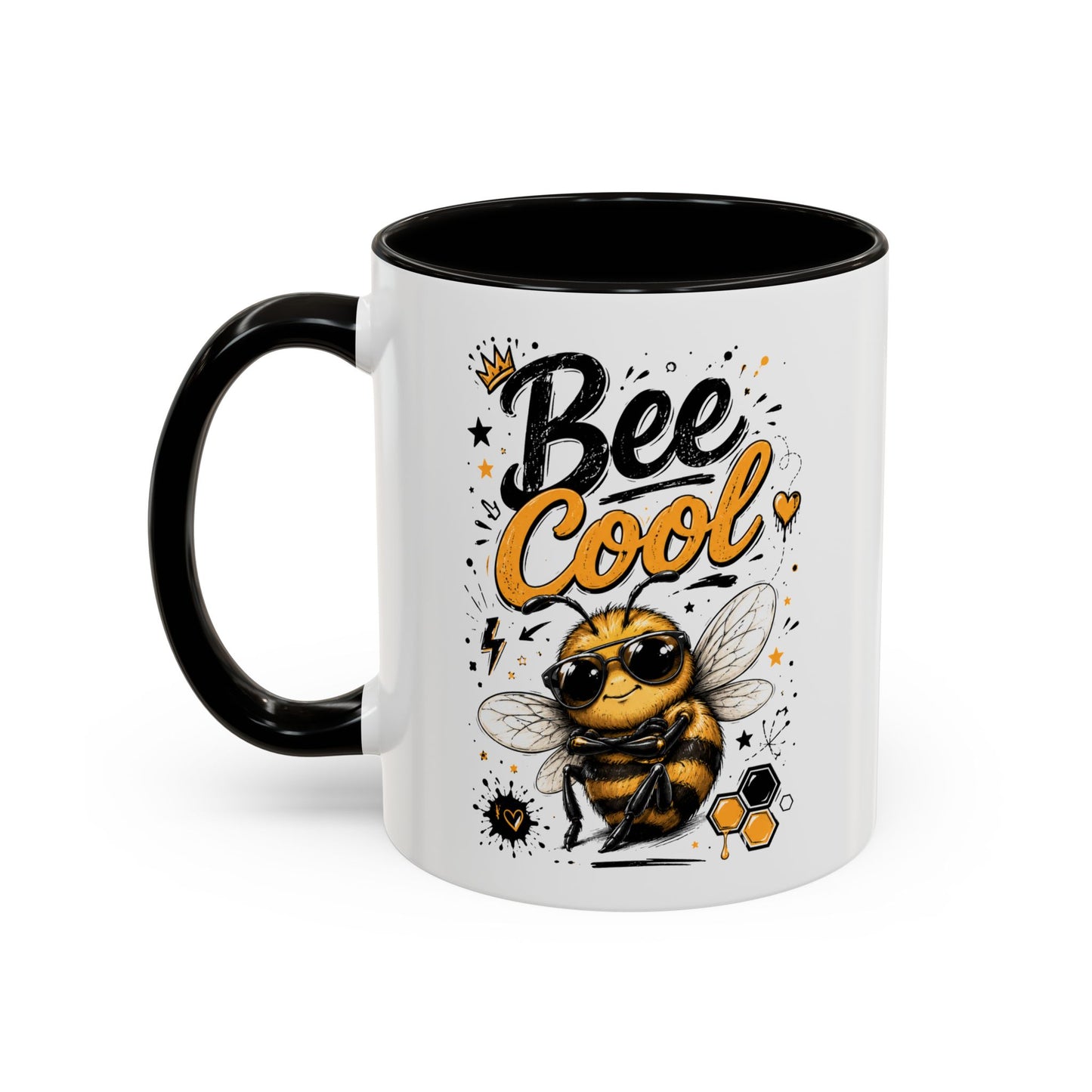 Tasse Abeille Humoristique – Bee Cool – Mug Drôle Abeille avec Lunettes 325ml Idée cadeau