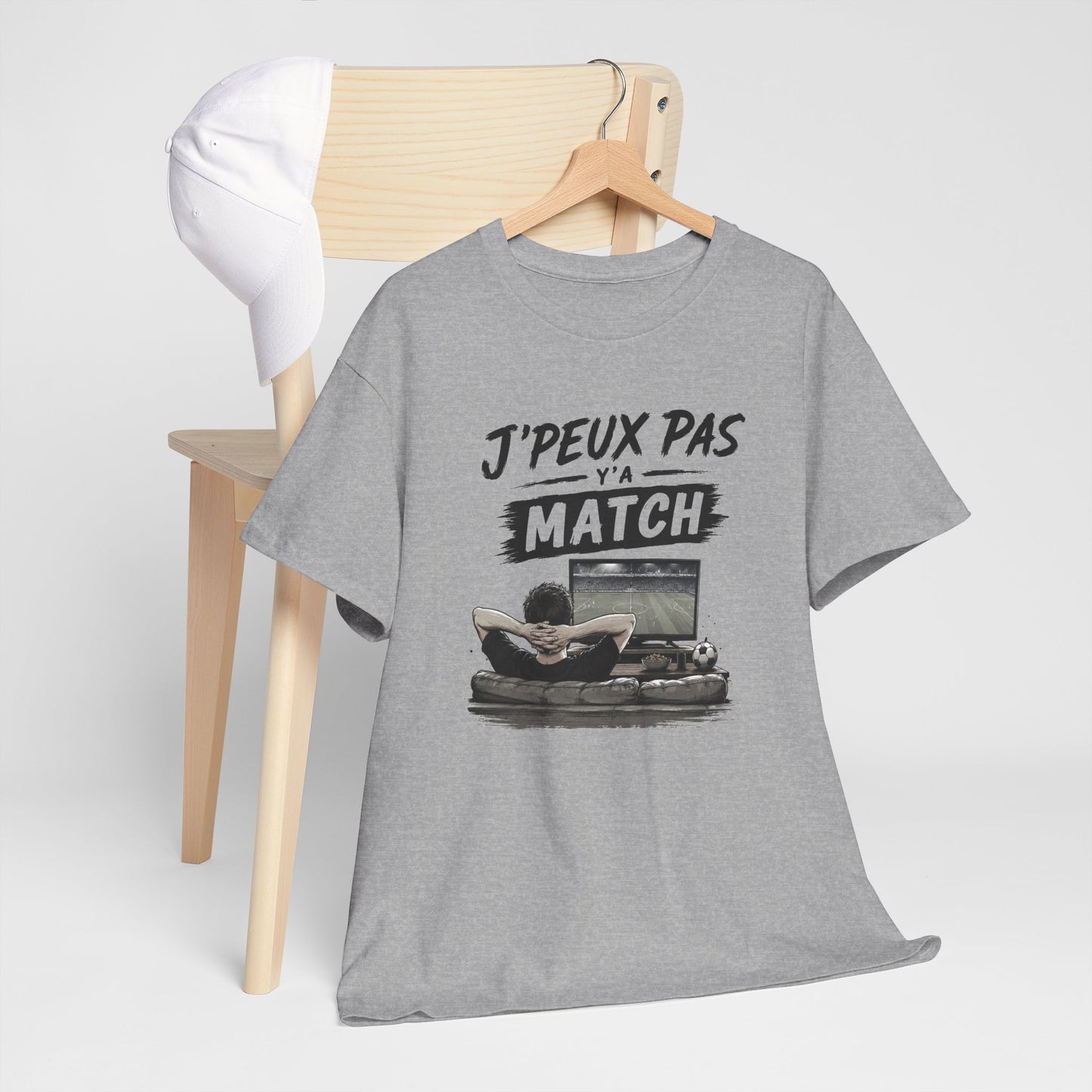 Tee Shirt Homme Football Supporter Cadeau Humour Match Fan de Foot Passion Football Télévision