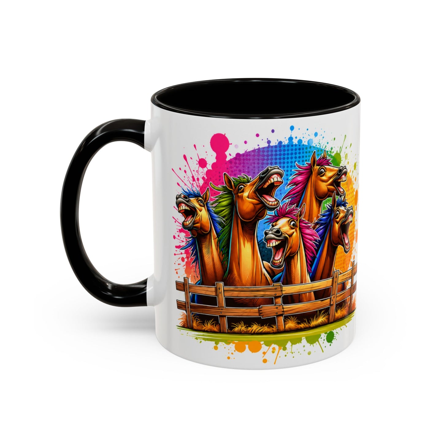 Tasse Chevaux Rigolos – Mug Humour Équitation Coloré – Cadeau Cavalier Homme Femme 325ml