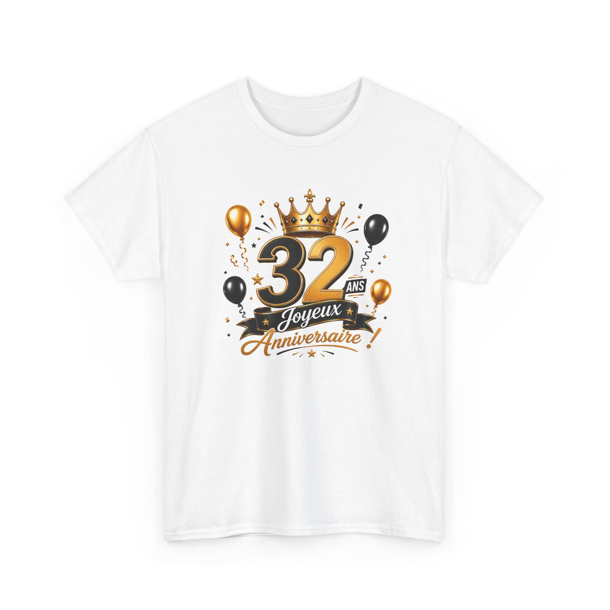 Tee Shirt Anniversaire 32 Ans Homme et Femme Joyeux Anniversaire Cadeau 32 Ans Idée Cadeau Adulte