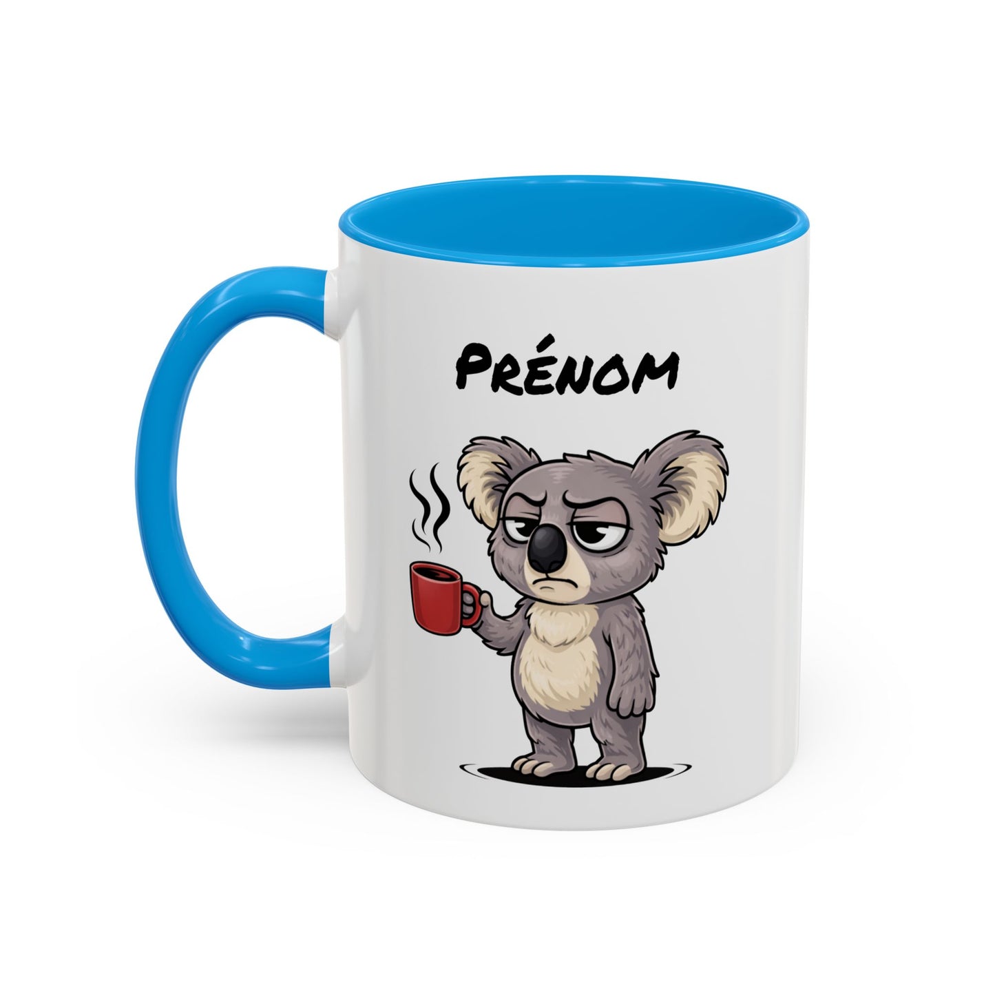 Mug Koala Fatigué Personnalisable 325ml – Tasse Café Humour Animal Mignon Drôle Réveil Difficile Travail Bureau
