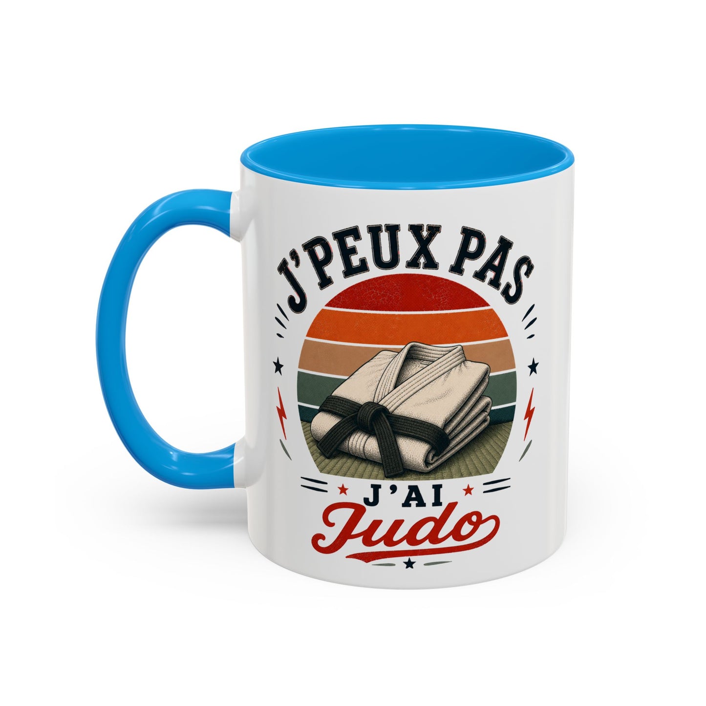 Tasse J’Peux Pas J’Ai Judo – Mug Humour Judoka Vintage – Cadeau Arts Martiaux Homme Femme 325ml