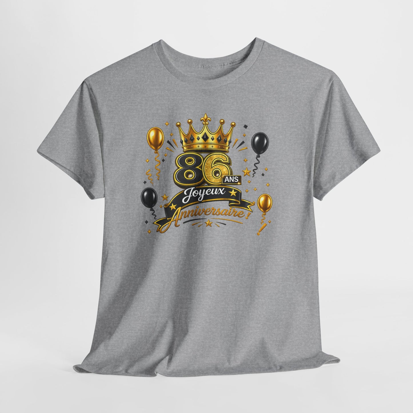 Tee Shirt Anniversaire 86 Ans Homme et Femme – Joyeux Anniversaire – Cadeau 86 Ans