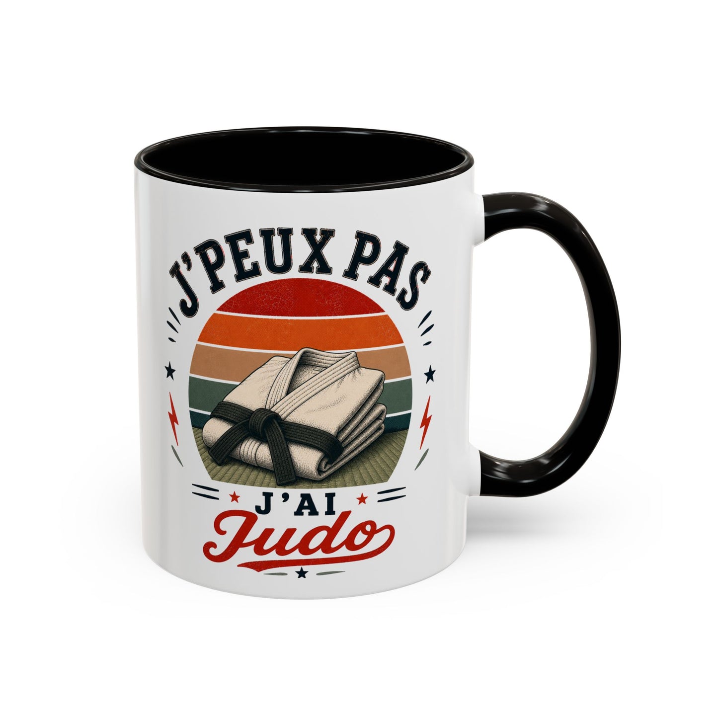 Tasse J’Peux Pas J’Ai Judo – Mug Humour Judoka Vintage – Cadeau Arts Martiaux Homme Femme 325ml