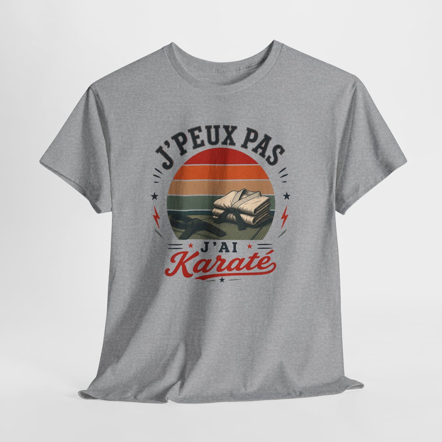 T-Shirt J’Peux Pas J’Ai Karaté – Tee Shirt Karatéka Vintage – Cadeau Arts Martiaux Dojo Ceinture Noire Homme Femme
