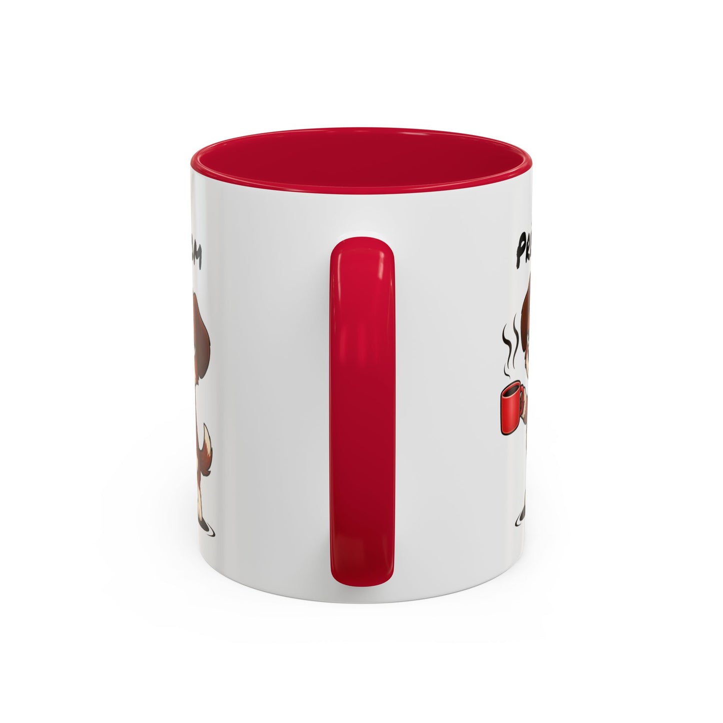 Mug Chien Fatigué Personnalisable 325ml – Tasse Café Humoristique Prénom Cadeau Original Noir Bleu Rouge