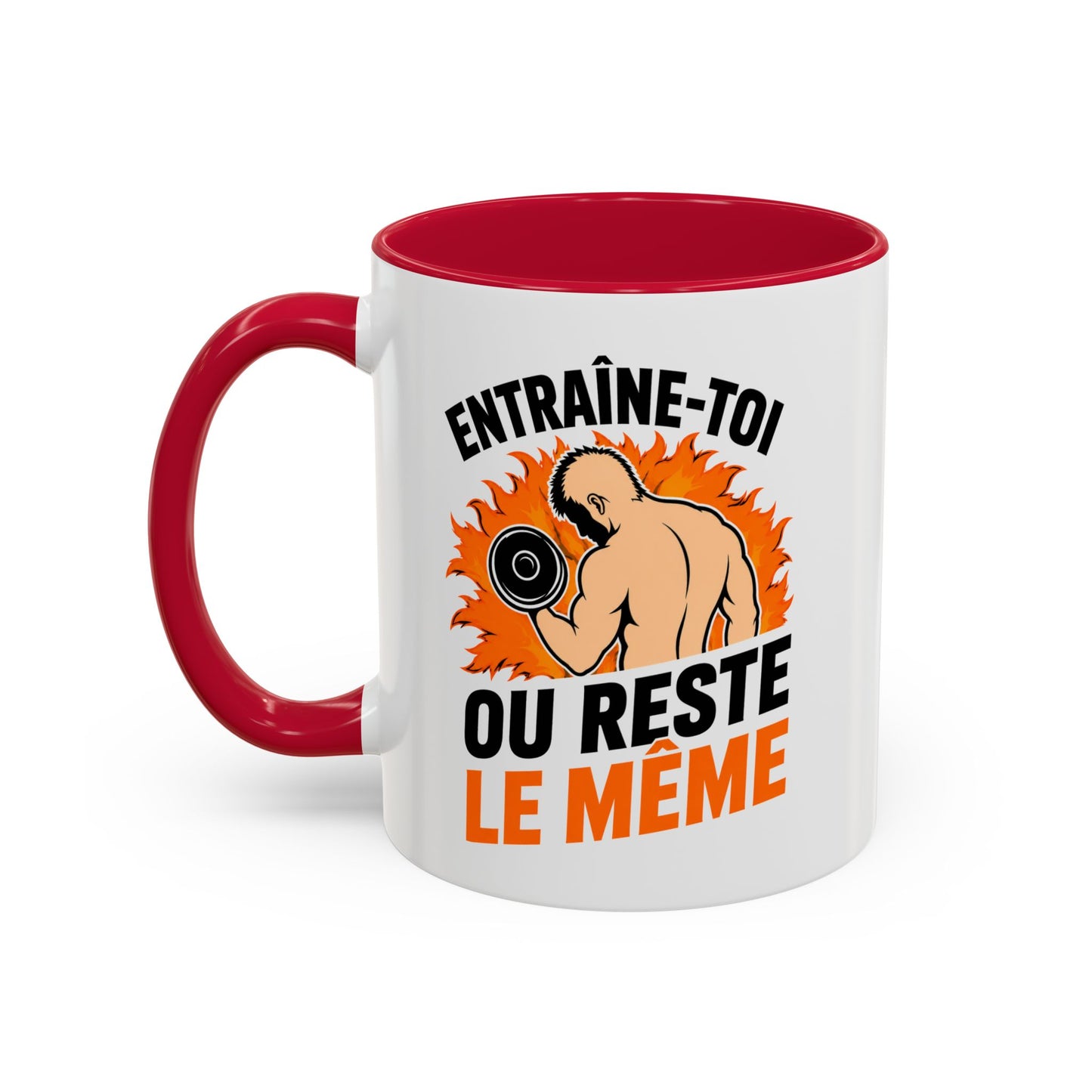 Mug Musculation Homme – Tasse Fitness Bodybuilding – Cadeau Sportif Original, Motivation Gym Entraînement Noir Bleu Rouge