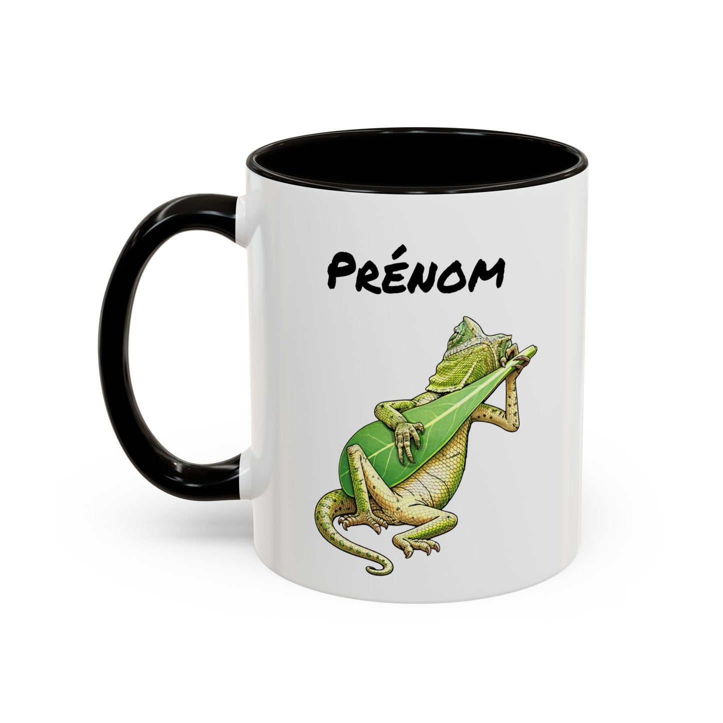 Tasse Iguane Guitare Personnalisable 325ml – Mug Céramique Animal Musicien Tropical Prénom Cadeau Original