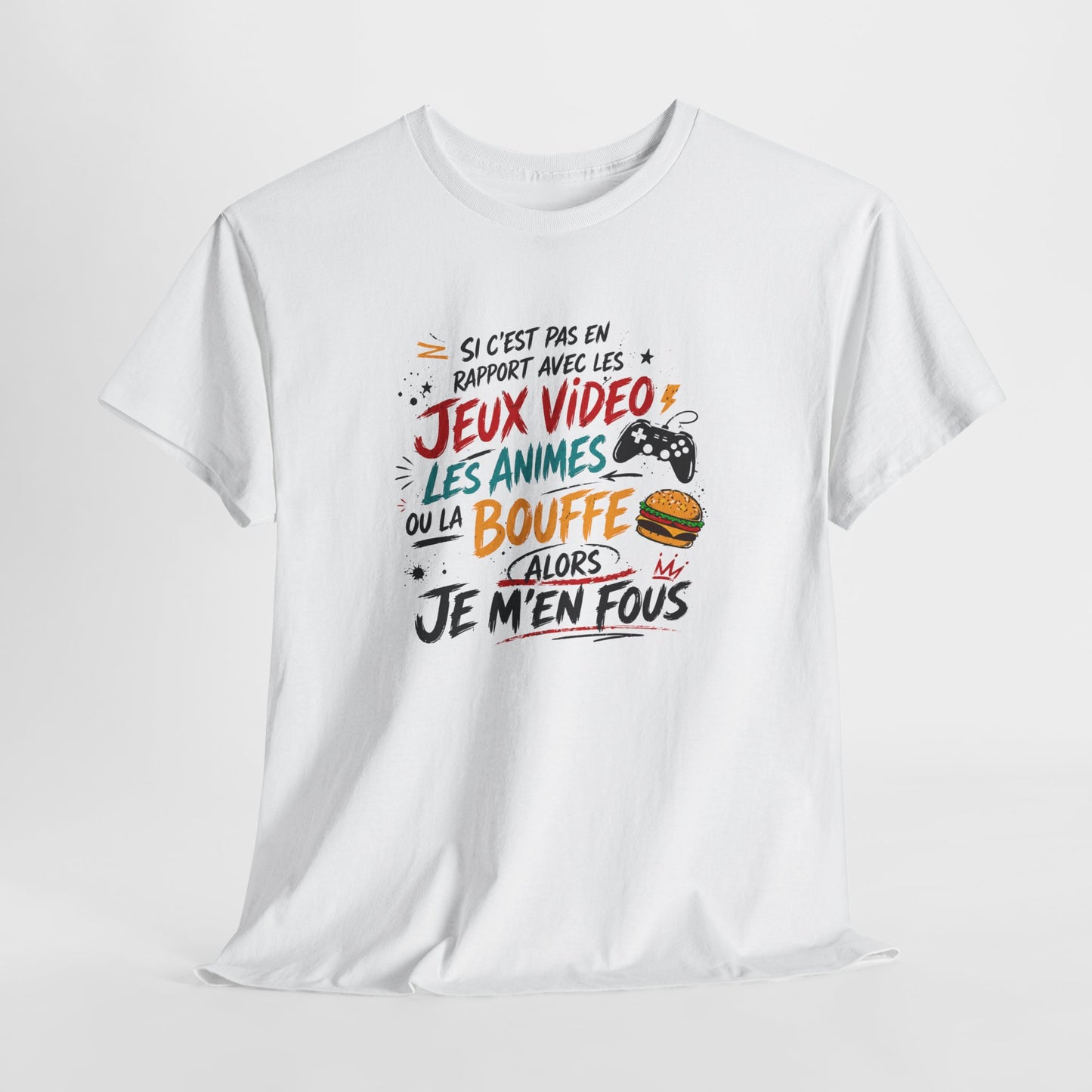 T-Shirt Jeux Vidéo Humour Homme Femme – Gamer Geek Animés Bouffe – Tee Shirt Drôle Gaming
