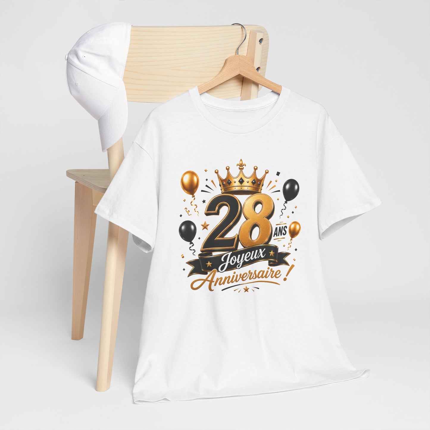 Tee Shirt Anniversaire 28 Ans Homme et Femme Joyeux Anniversaire Cadeau 28 Ans Idée Cadeau Adulte