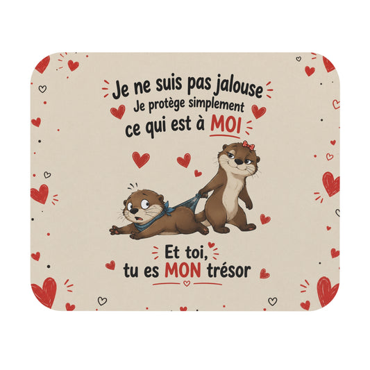 Tapis de Souris 22x18 cm Je Ne Suis Pas Jalouse Je Protège Simplement Ce Qui Est à Moi – Cadeau Couple Femme Humour Amour