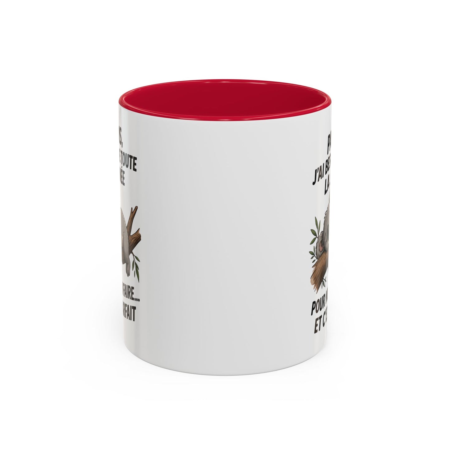 Tasse Koala Humour Paresse 325ml – Mug Céramique Animal Mignon Citation Relax Cadeau Original
