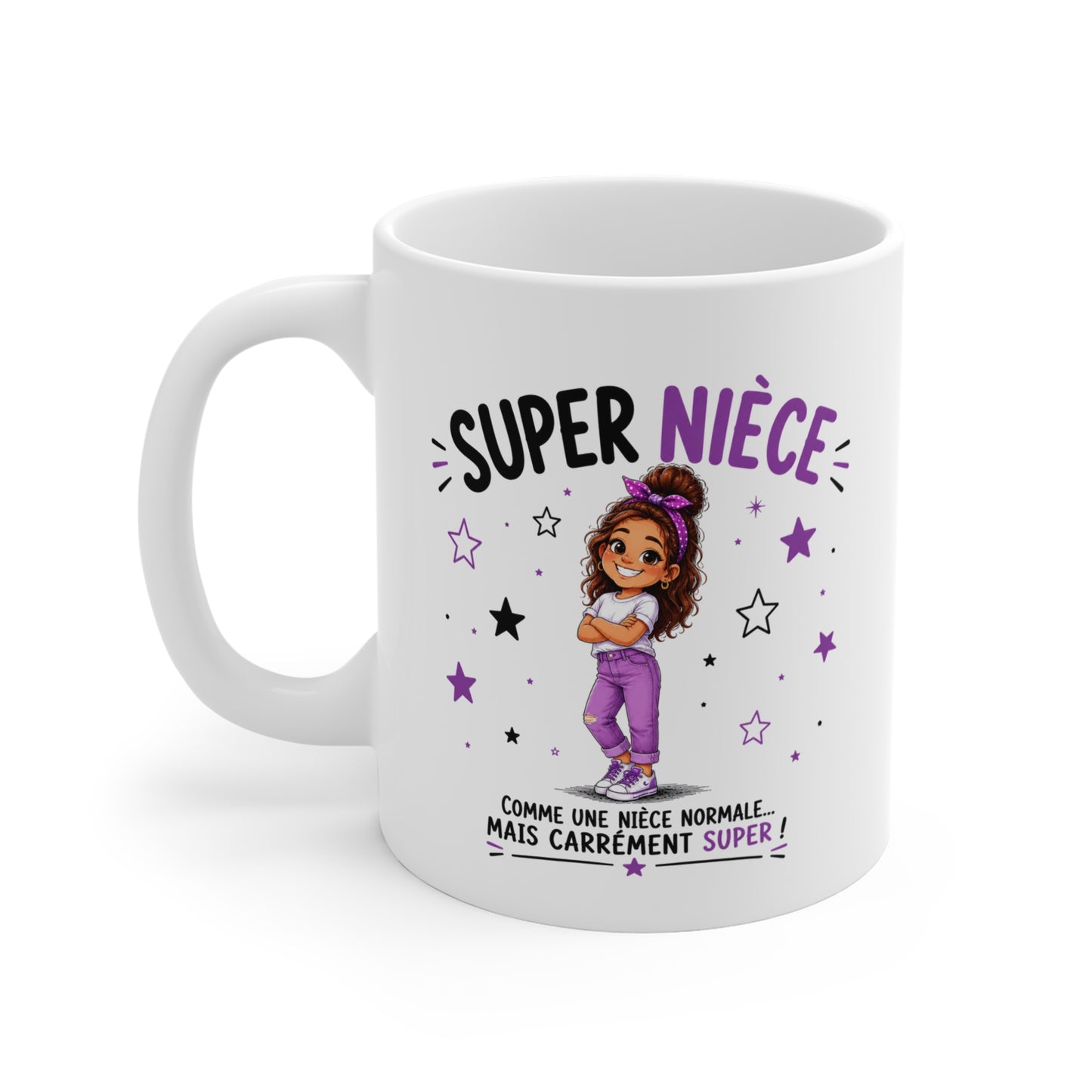 Mug Super Nièce – Tasse Humoristique pour Nièce – Idée Cadeau Originale et Drôle – Anniversaire Noël Famille